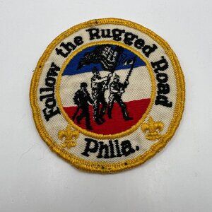 Boy Scouts Patch BSA‎ Follow the Rugged Road Philadelphia PA Embroidered